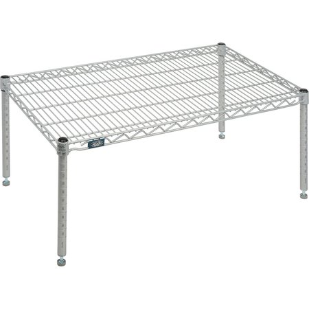 NEXEL Nexelate Silver Epoxy Wire Dunnage Rack, 36W x 21D x 14H P2136EP